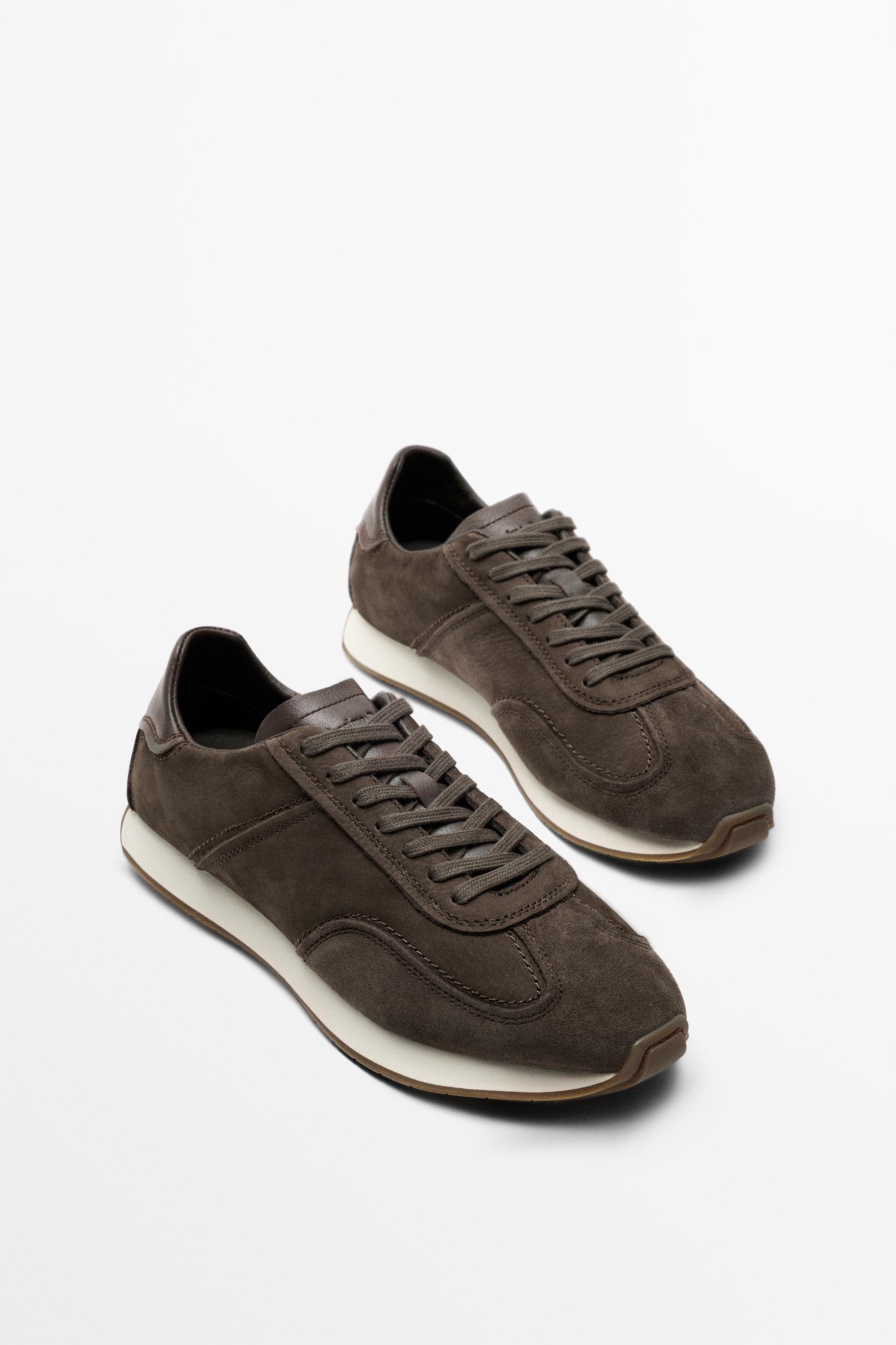 Milled nappa leather sneaker